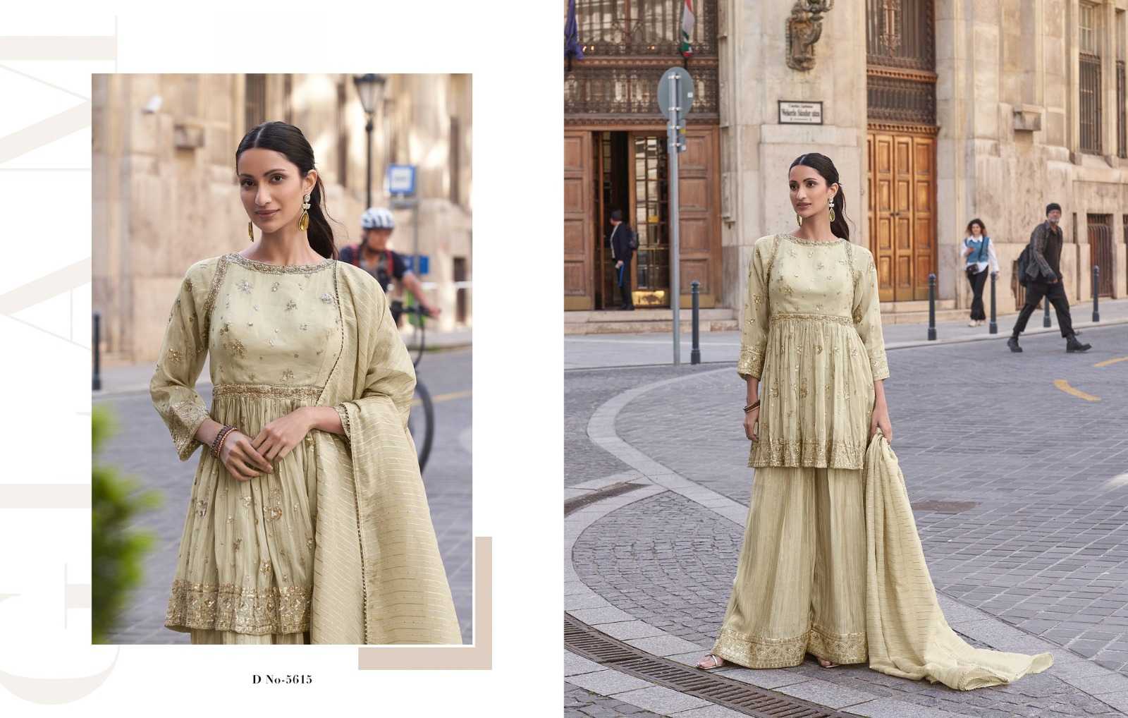 Shimmer Silk Embroidery Suit