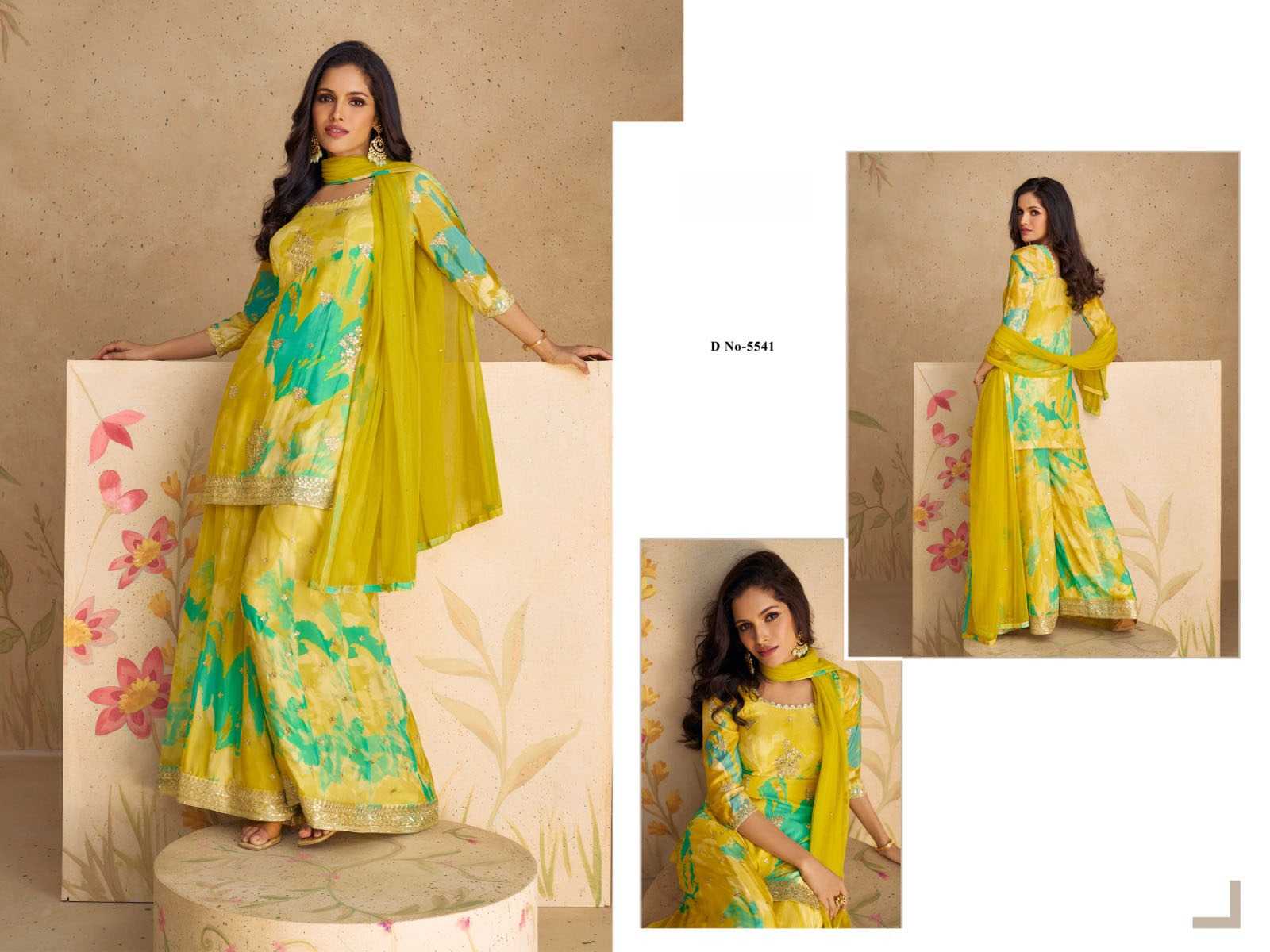 Chinon Silk Printed Suit