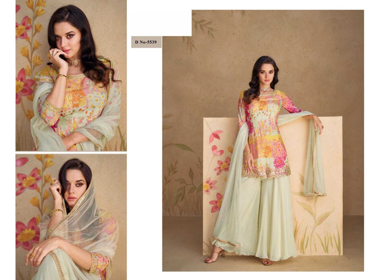 Chinon Silk Printed Suit
