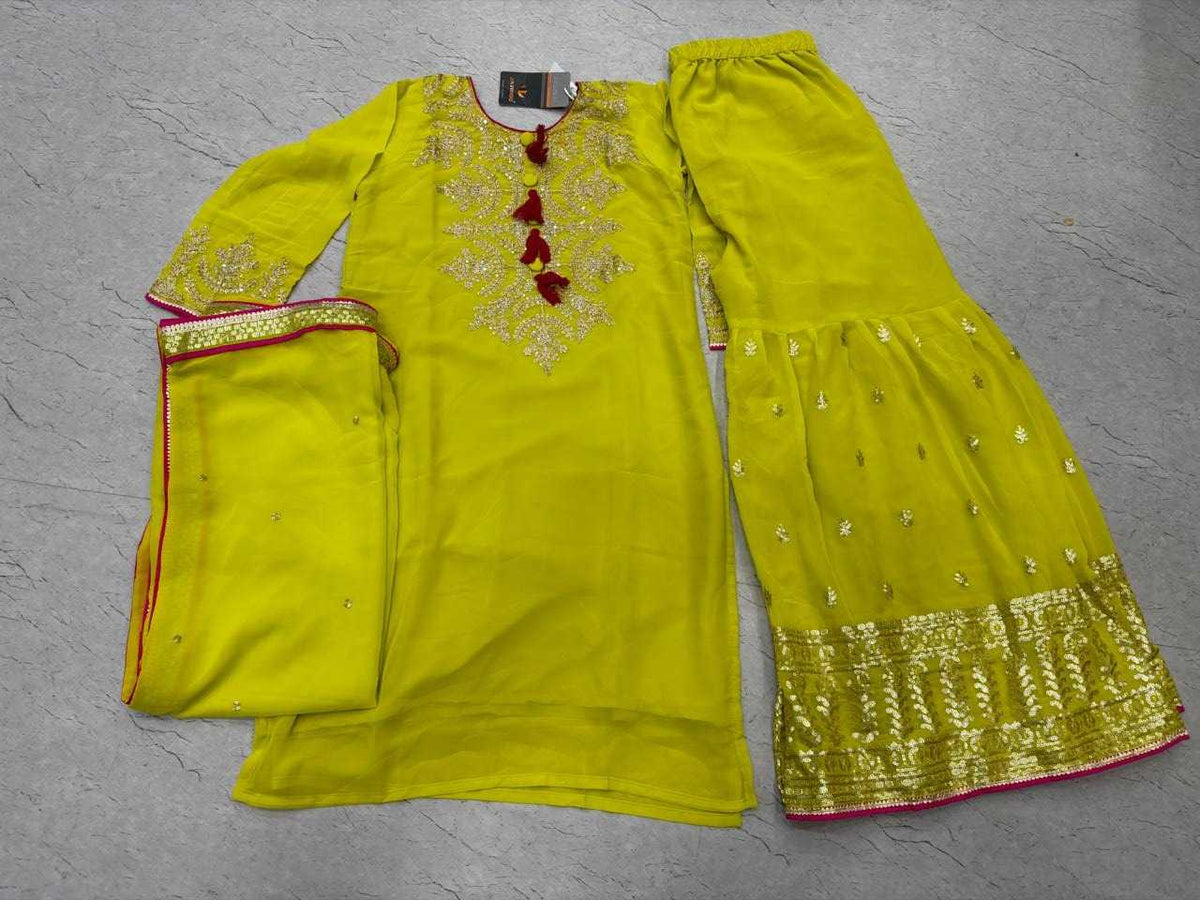 Faux Georgette Embroidery Suit