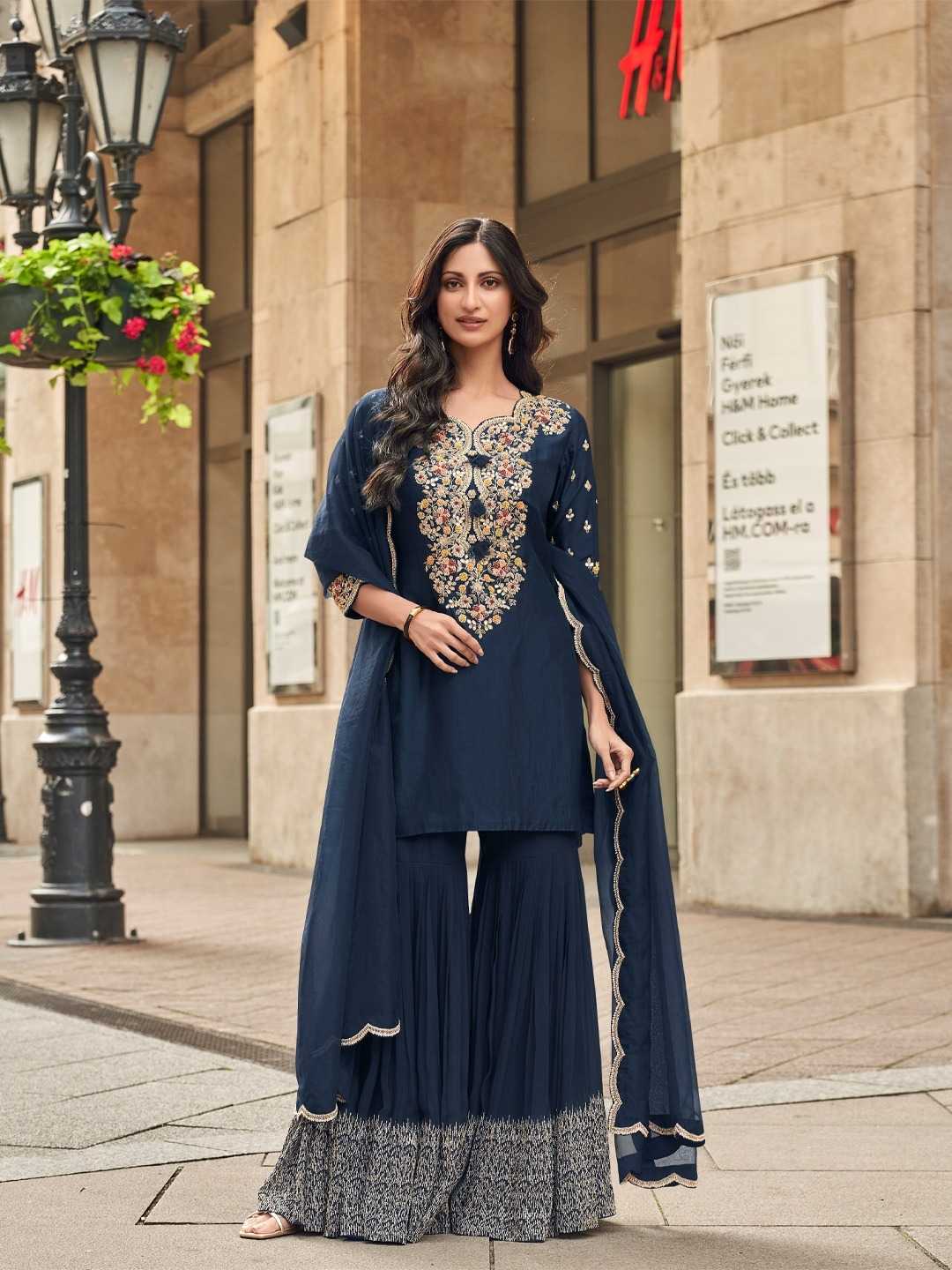Faux Georgette Embroidery Suit