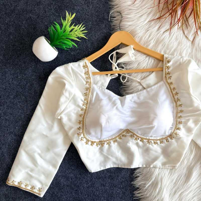 Silk Sequence Embroidery Blouse