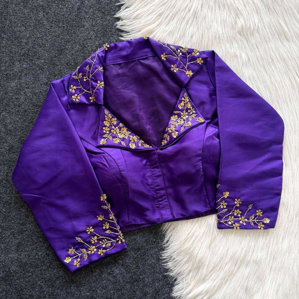Eshani Blue Berry Designer Blouse