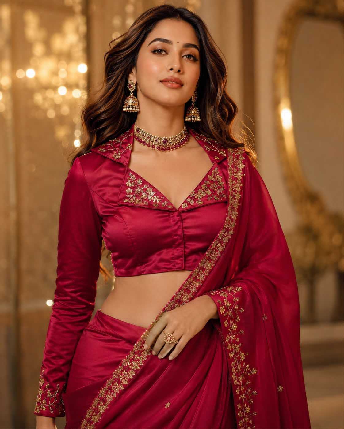 Eshani Blue Berry Designer Blouse