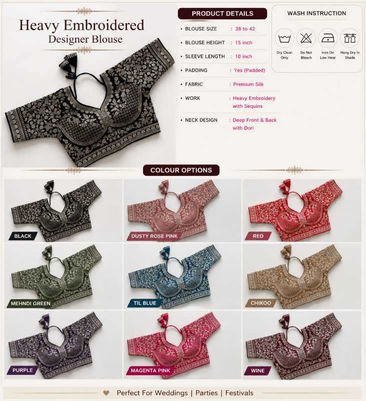 Sequence Embroidery Blouse