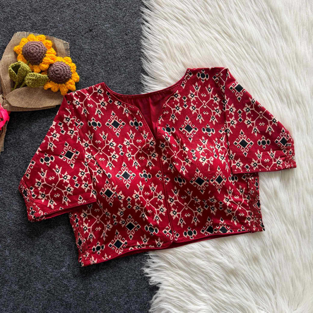 Kiara Pure Cotton Printed Blouse