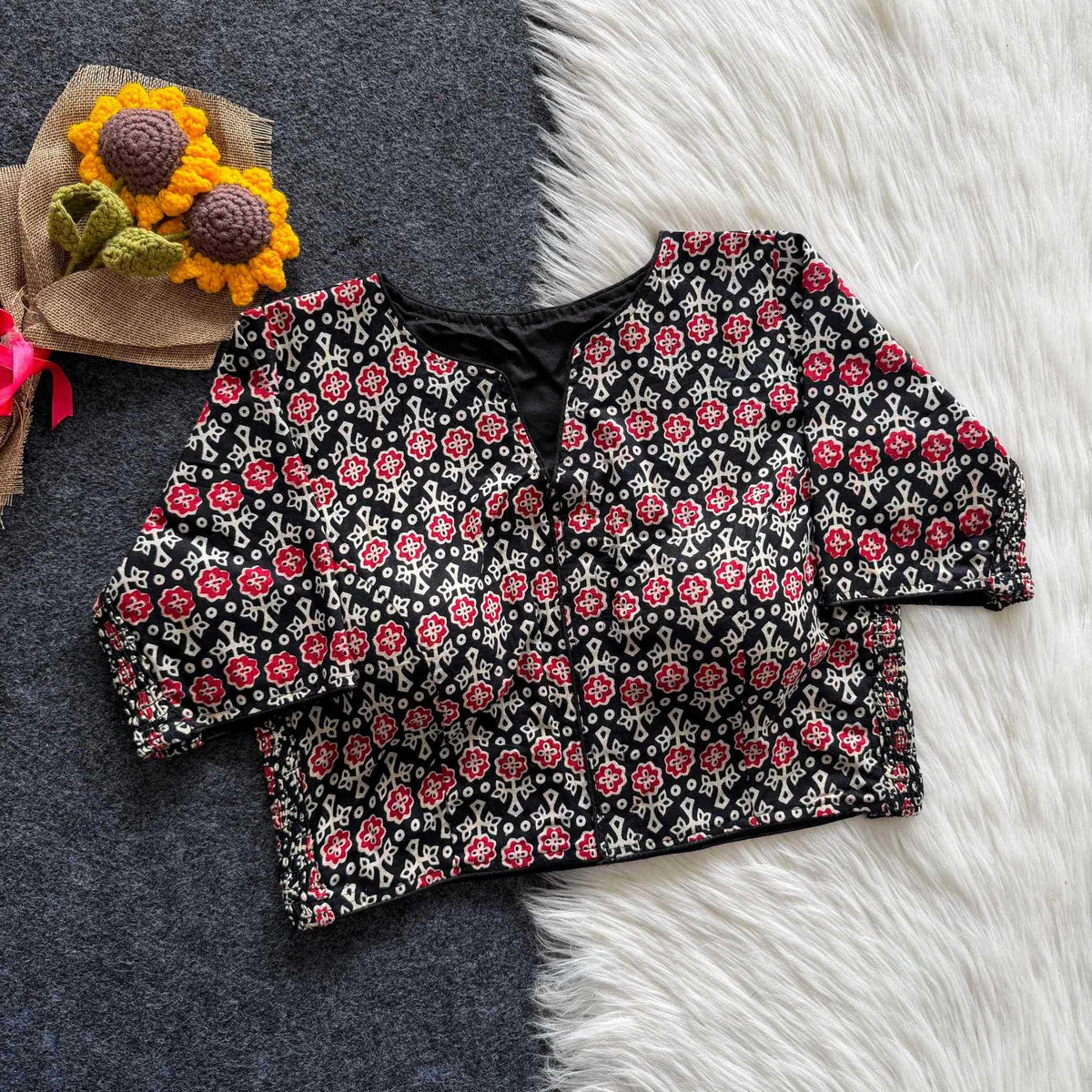Kiara Pure Cotton Printed Blouse
