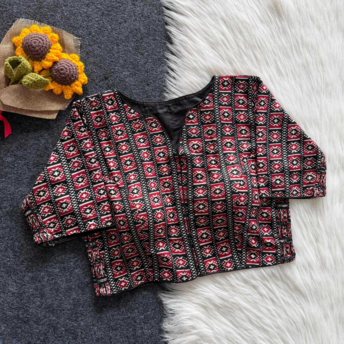 Kiara Pure Cotton Printed Blouse