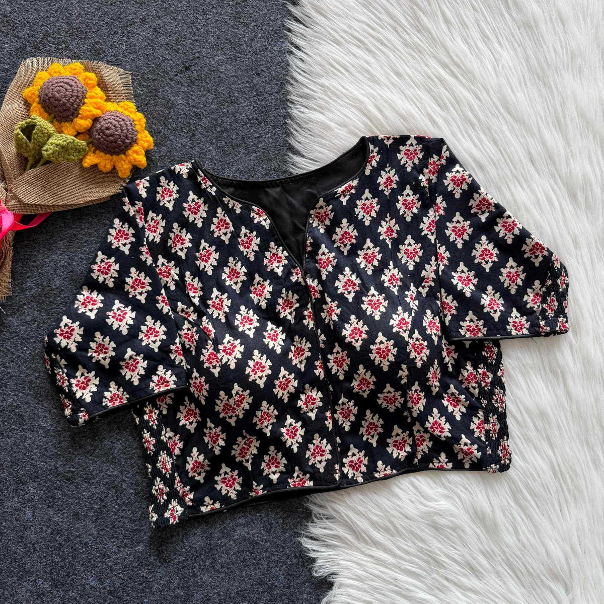 Kiara Pure Cotton Printed Blouse