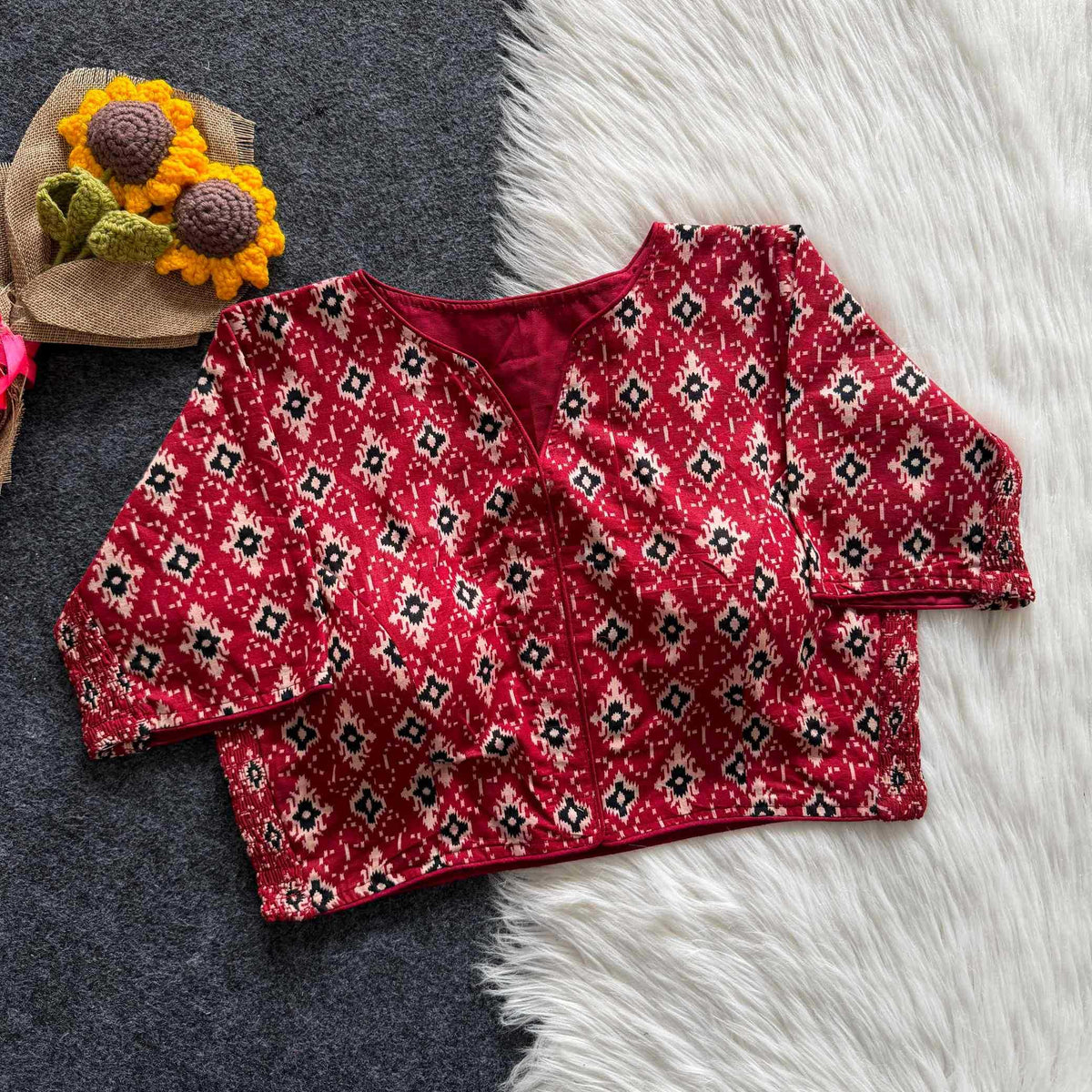 Kiara Pure Cotton Printed Blouse