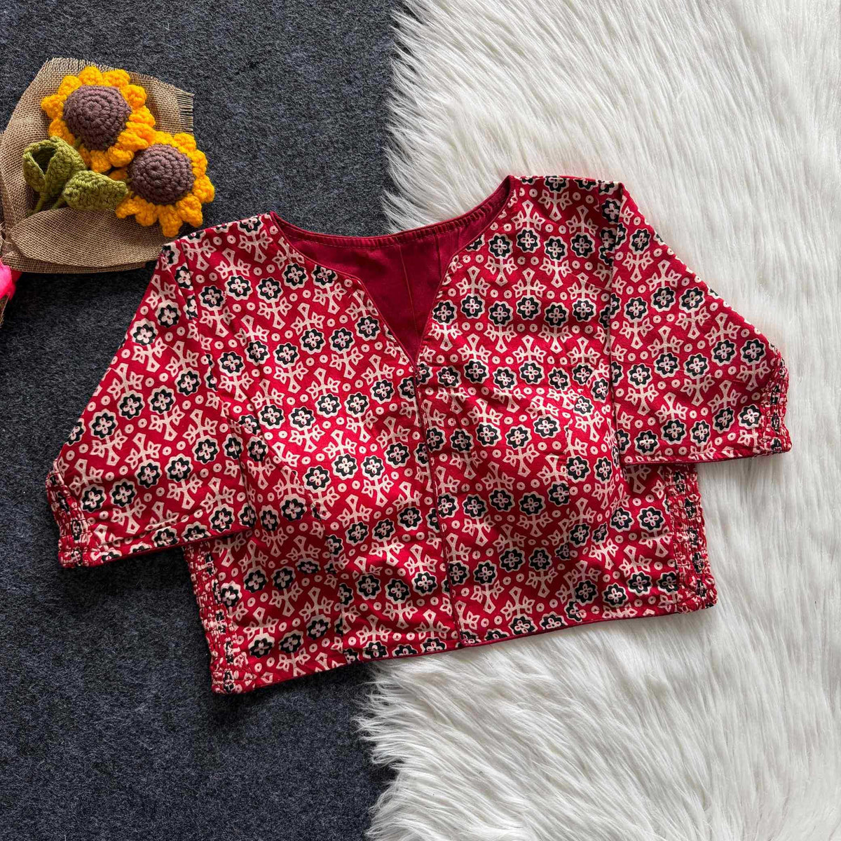 Kiara Pure Cotton Printed Blouse