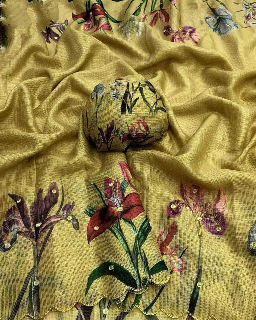 Aadhiraani Kota Chex Printed Saree