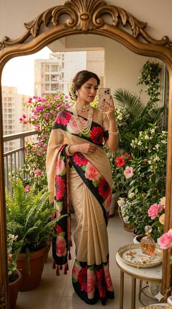 Aariniya Tussar Silk Saree
