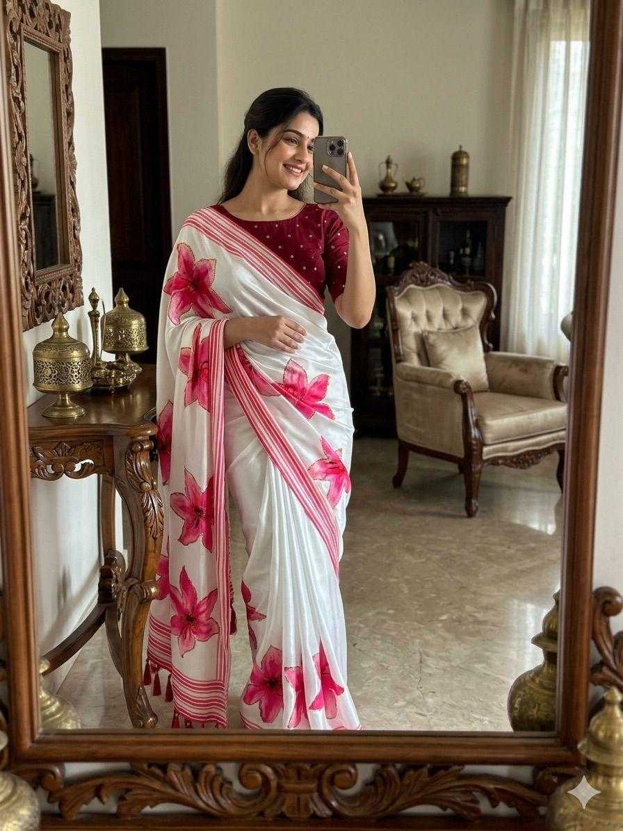Adhishaya Chinon Silk Traditional Saree