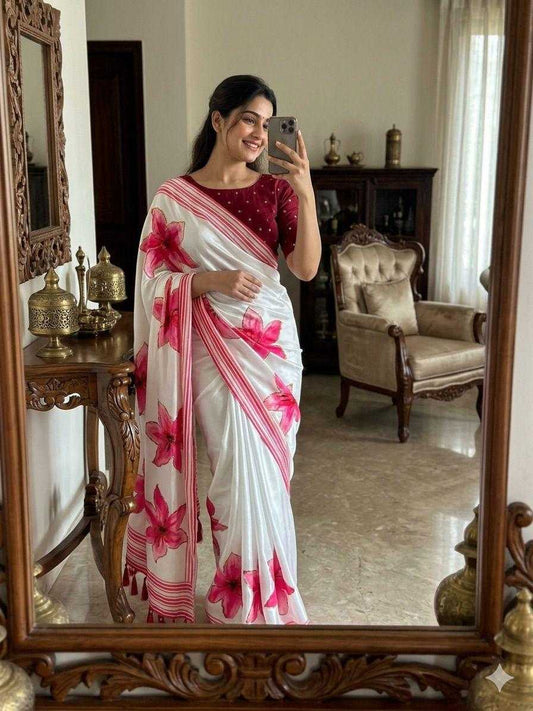 Adhishaya Chinon Silk Traditional Saree