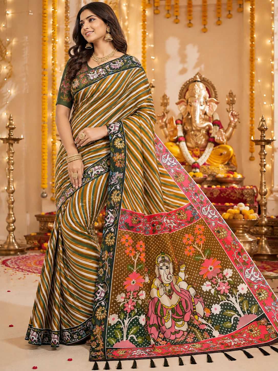 Bappa Soft Silk Fancy Saree