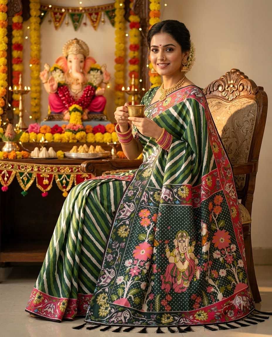 Bappa Soft Silk Fancy Saree