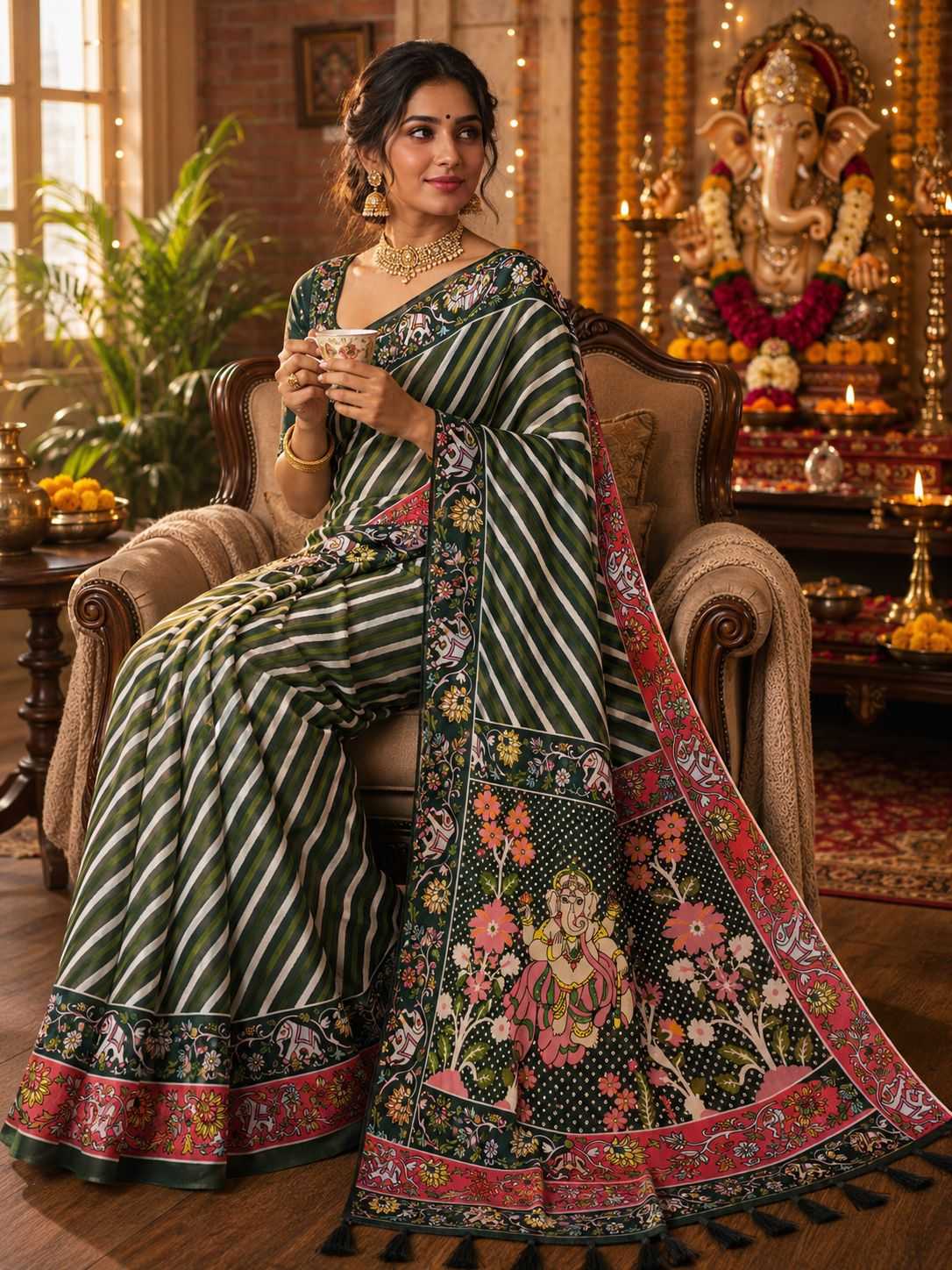 Bappa Soft Silk Fancy Saree