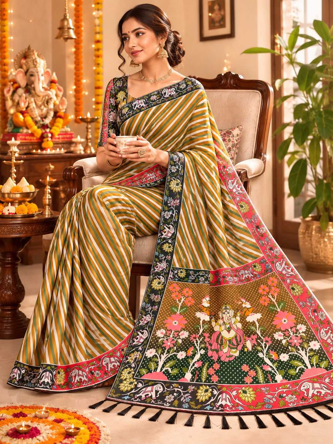 Bappa Soft Silk Fancy Saree