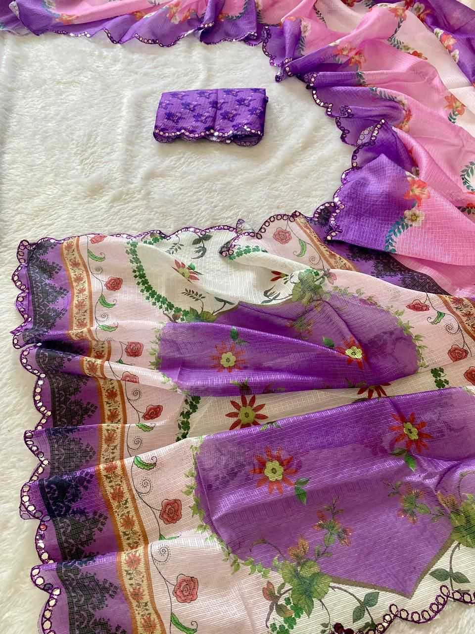 Checks Kota Chex Cutwork Saree
