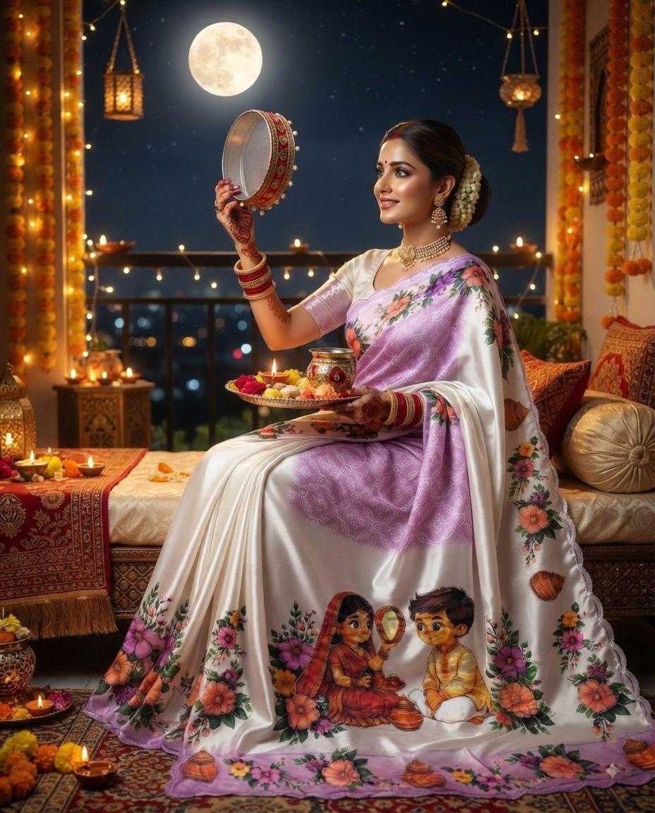 Cut Chinon Silk Designer Saree