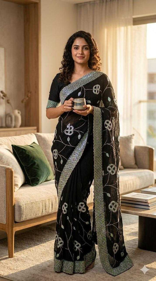 Dakshayani Faux Georgette Saree