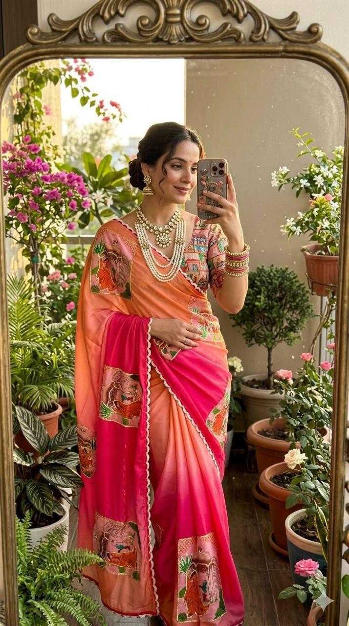 Dig Chinon Printed Saree