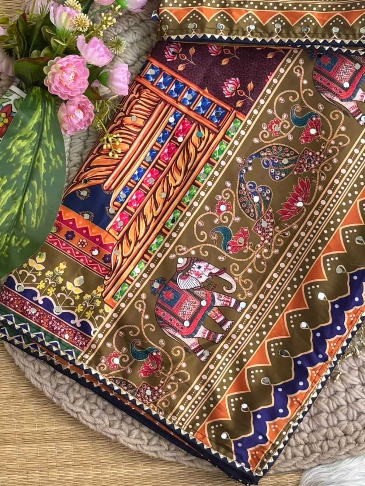 FAB Japan Sartin Hand Work Saree