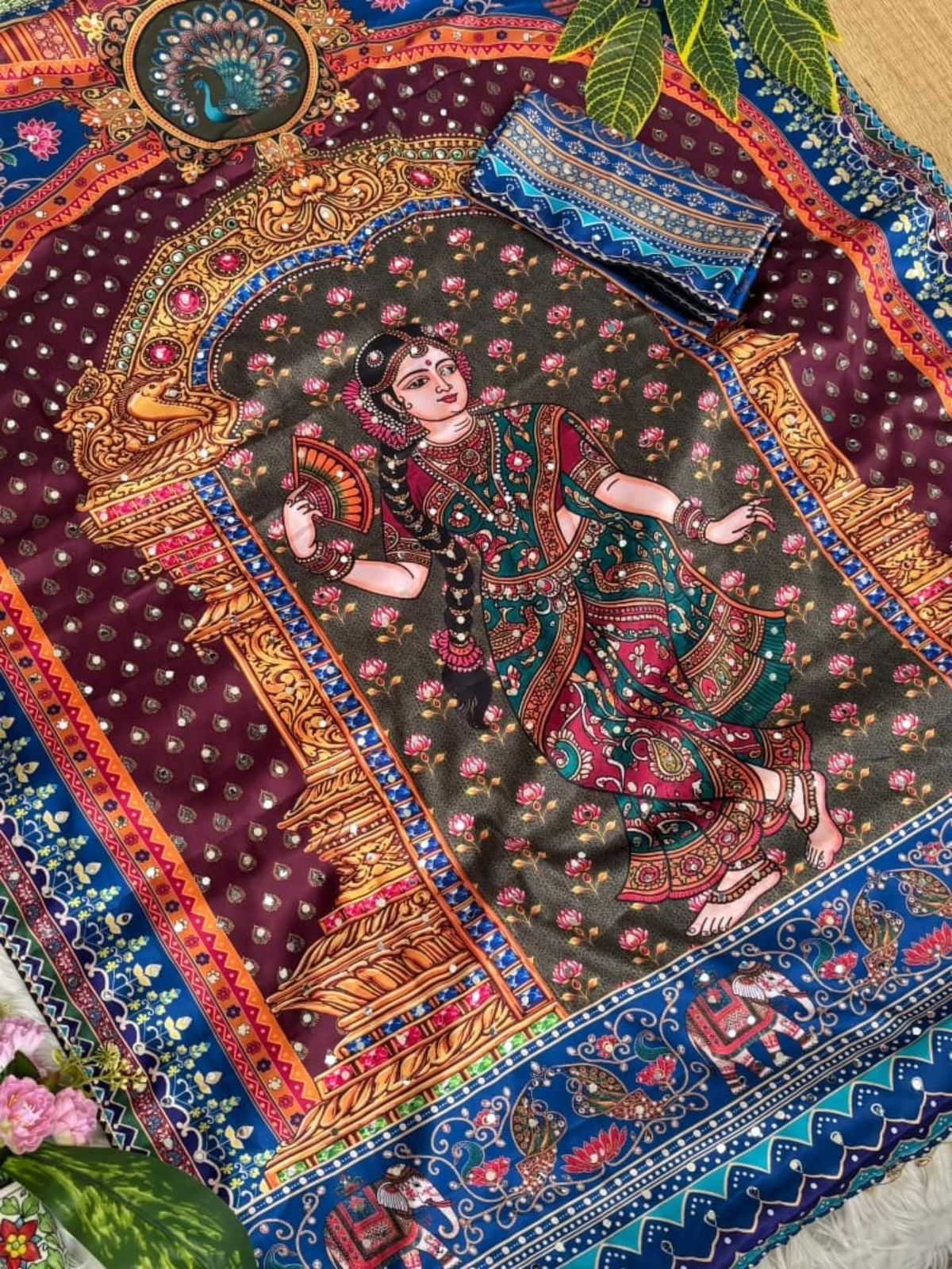 FAB Japan Sartin Hand Work Saree