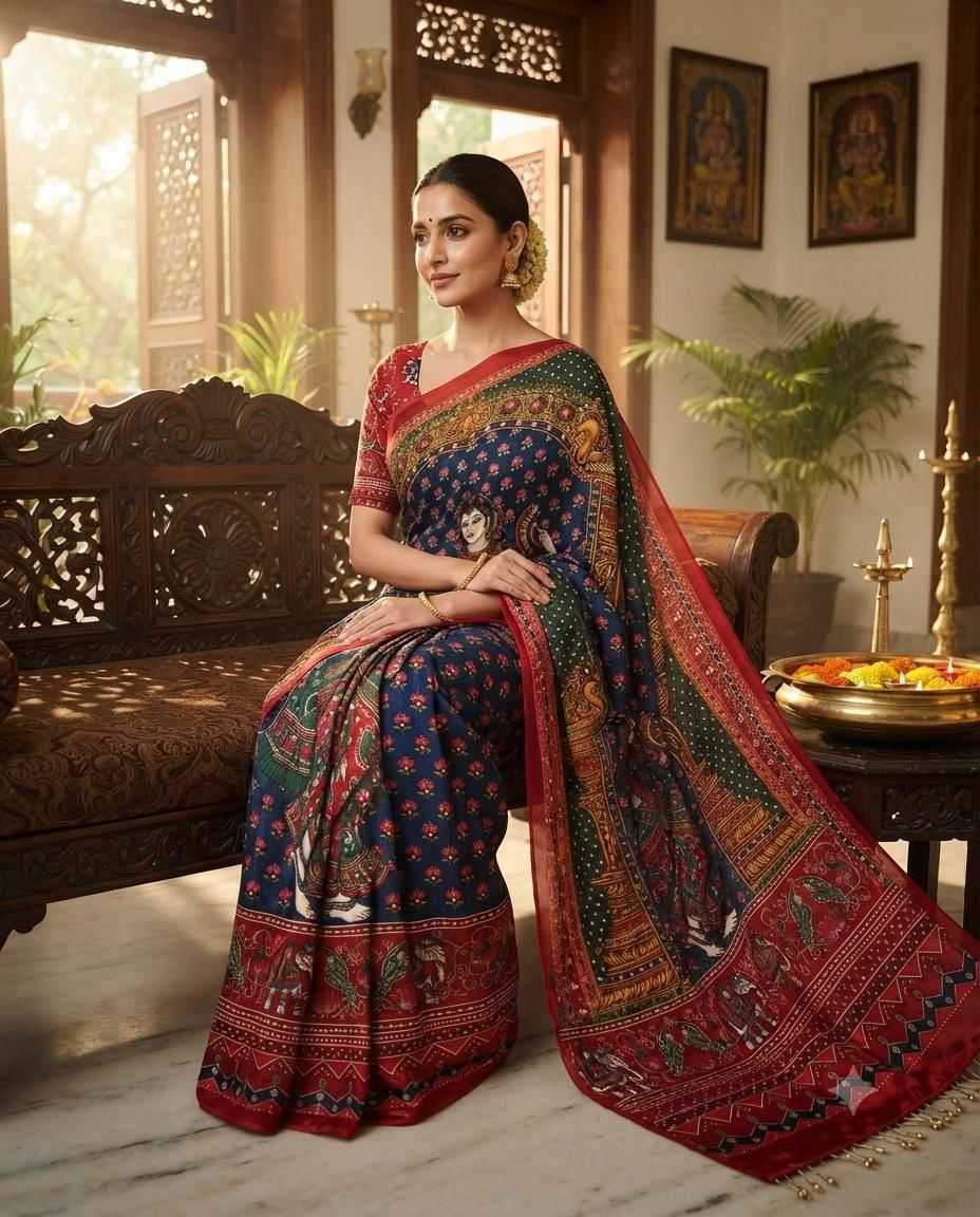 FAB Japan Sartin Hand Work Saree