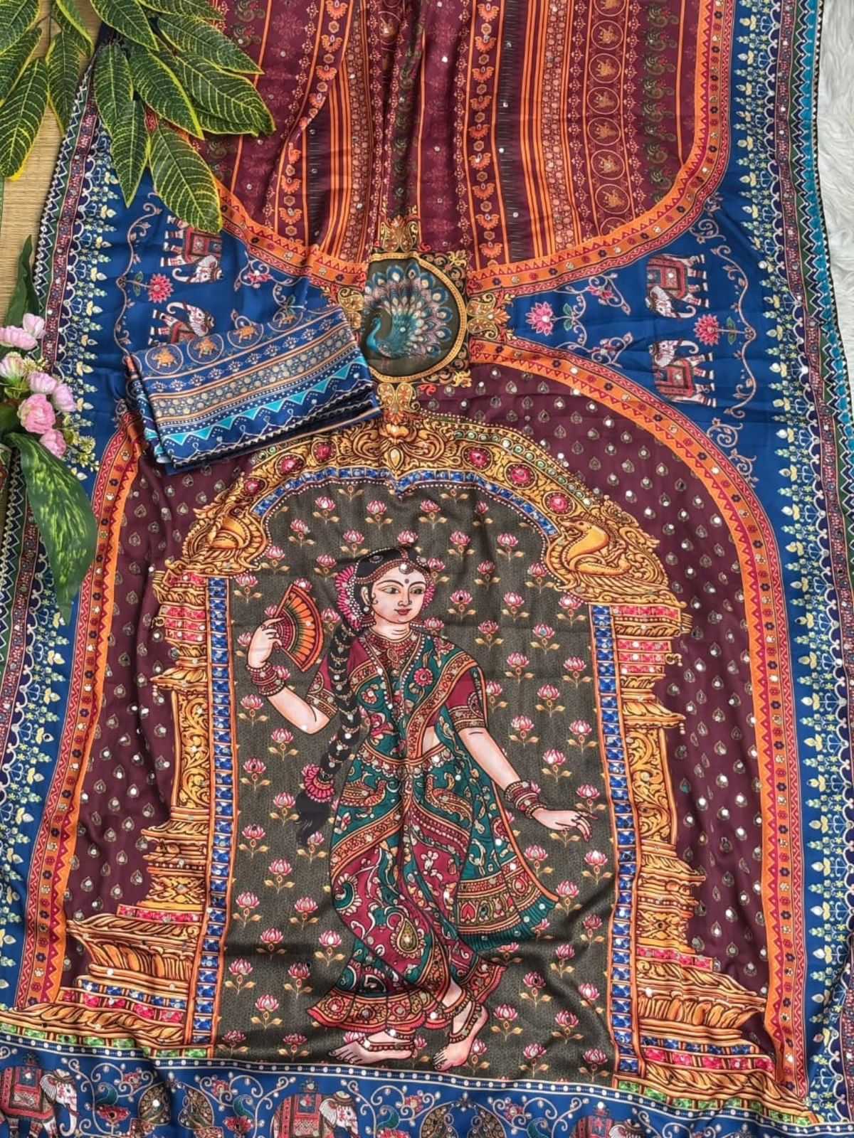 FAB Japan Sartin Hand Work Saree