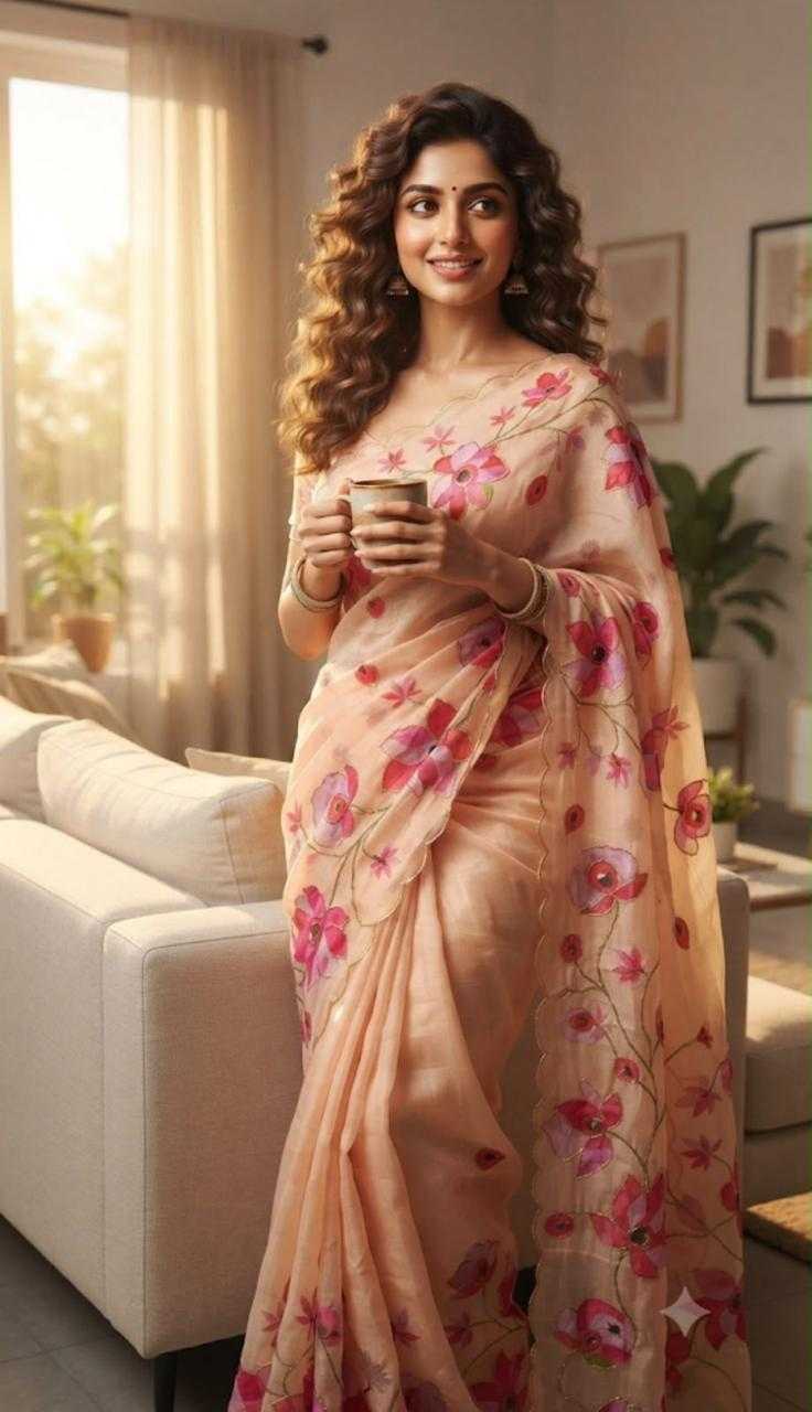 Flo Georgette Designer Saree