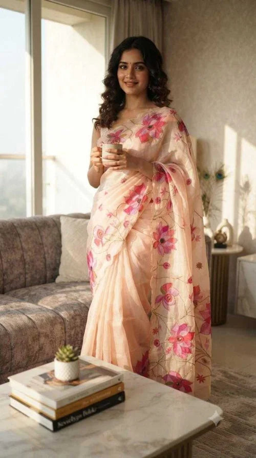 Flo Georgette Designer Saree