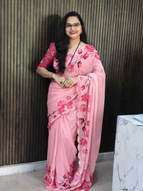 Floral Georgette Fancy Saree