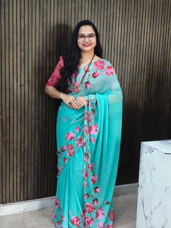 Floral Georgette Fancy Saree