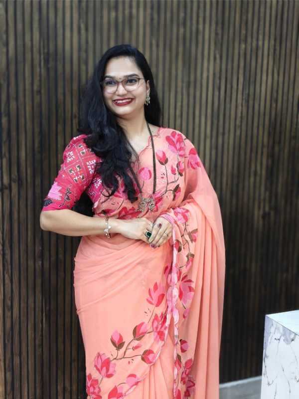 Floral Georgette Fancy Saree