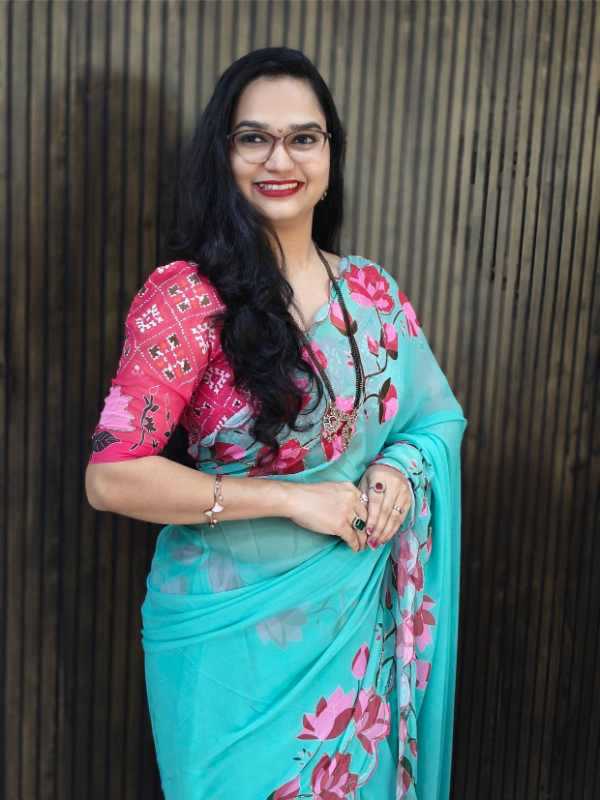 Floral Georgette Fancy Saree