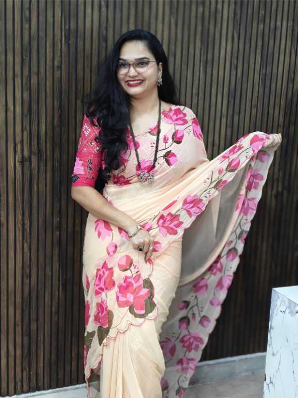 Floral Georgette Fancy Saree