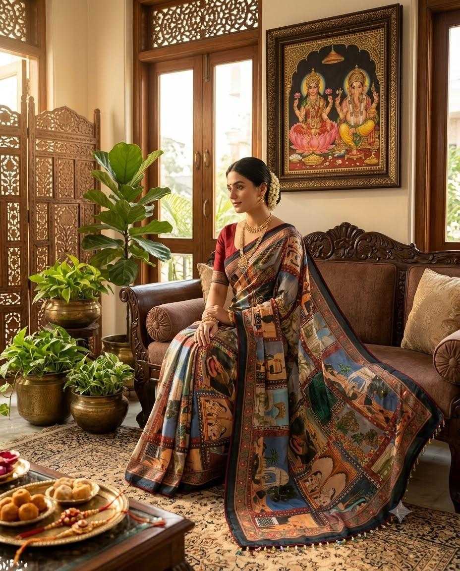 Printed Silk Saree