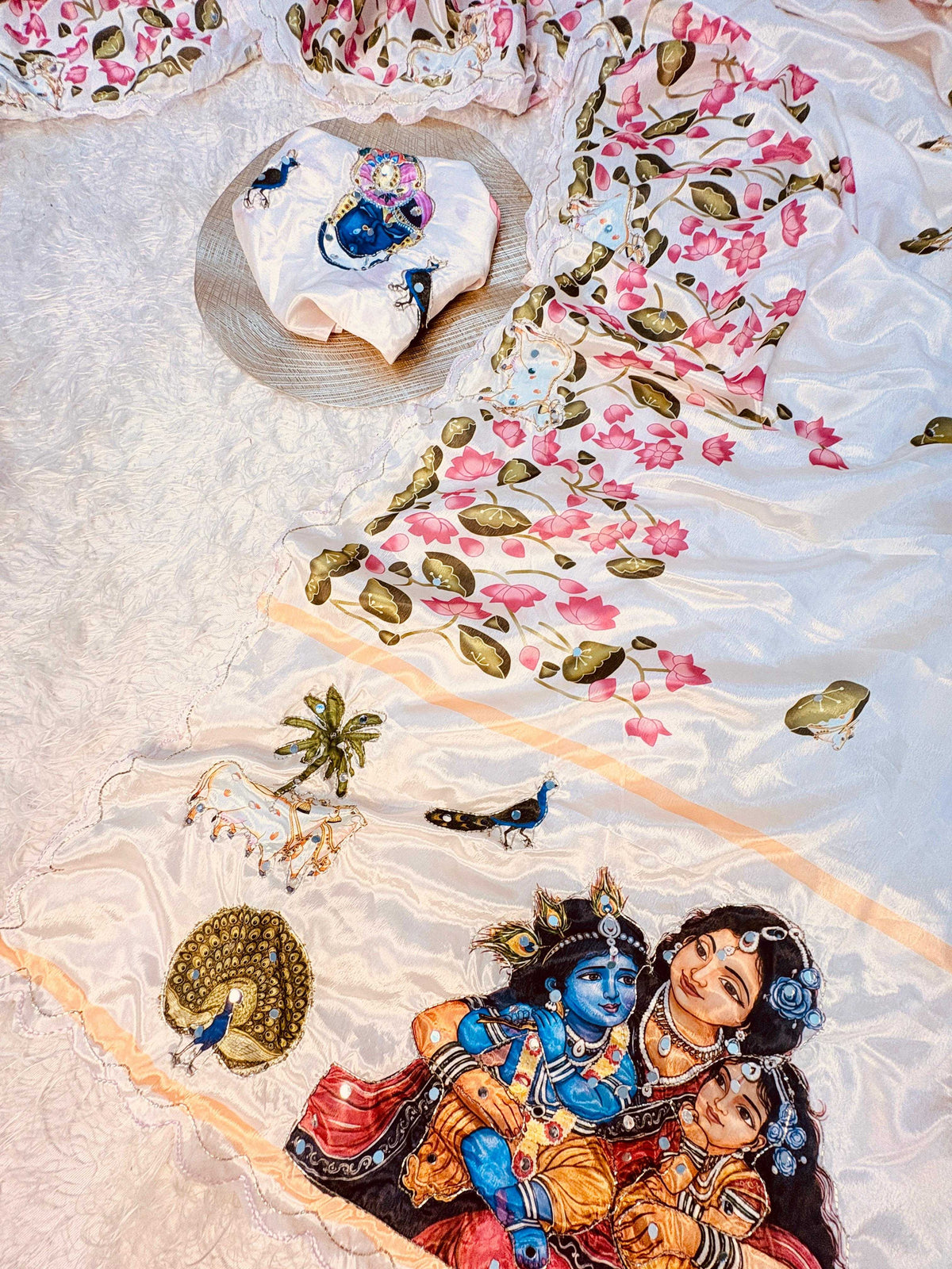 Krishna Soft Silk Printed Saree