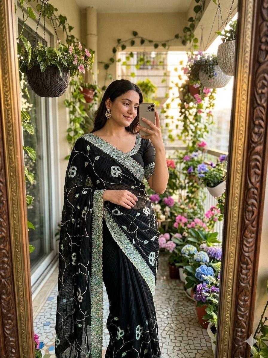 Faux Georgette Designer Saree