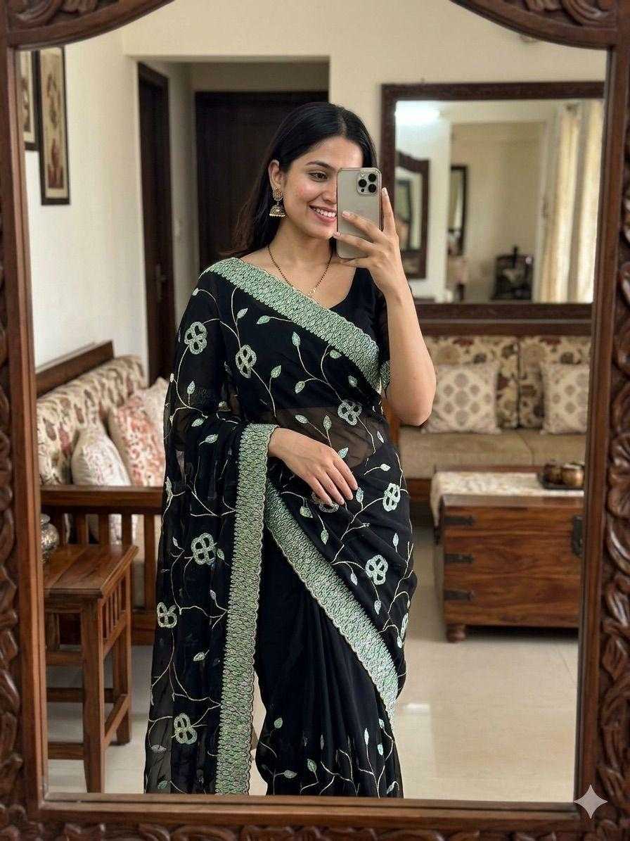 Faux Georgette Designer Saree