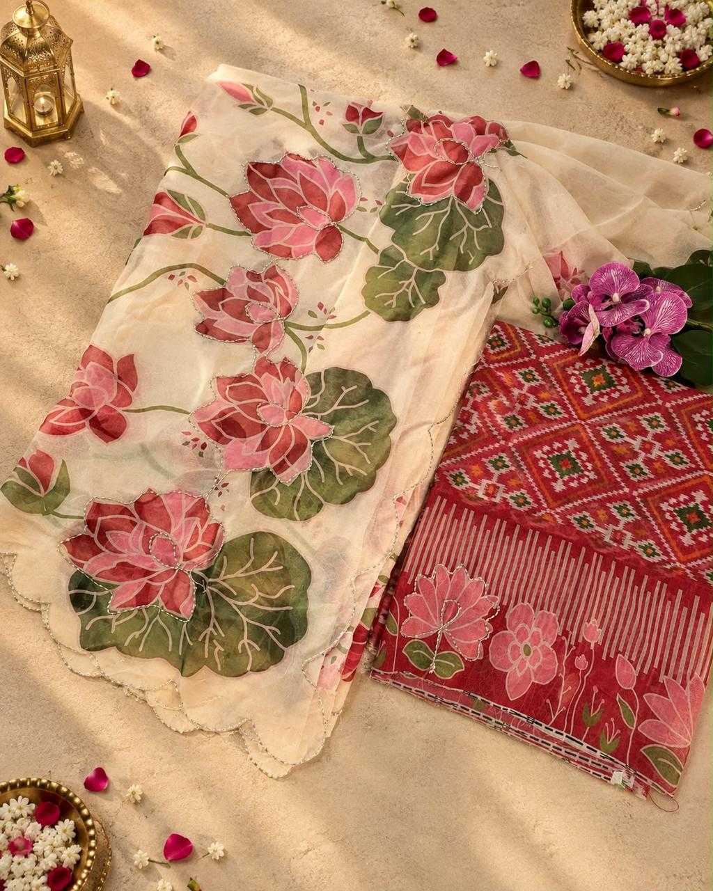 Line Georgette Fancy Saree
