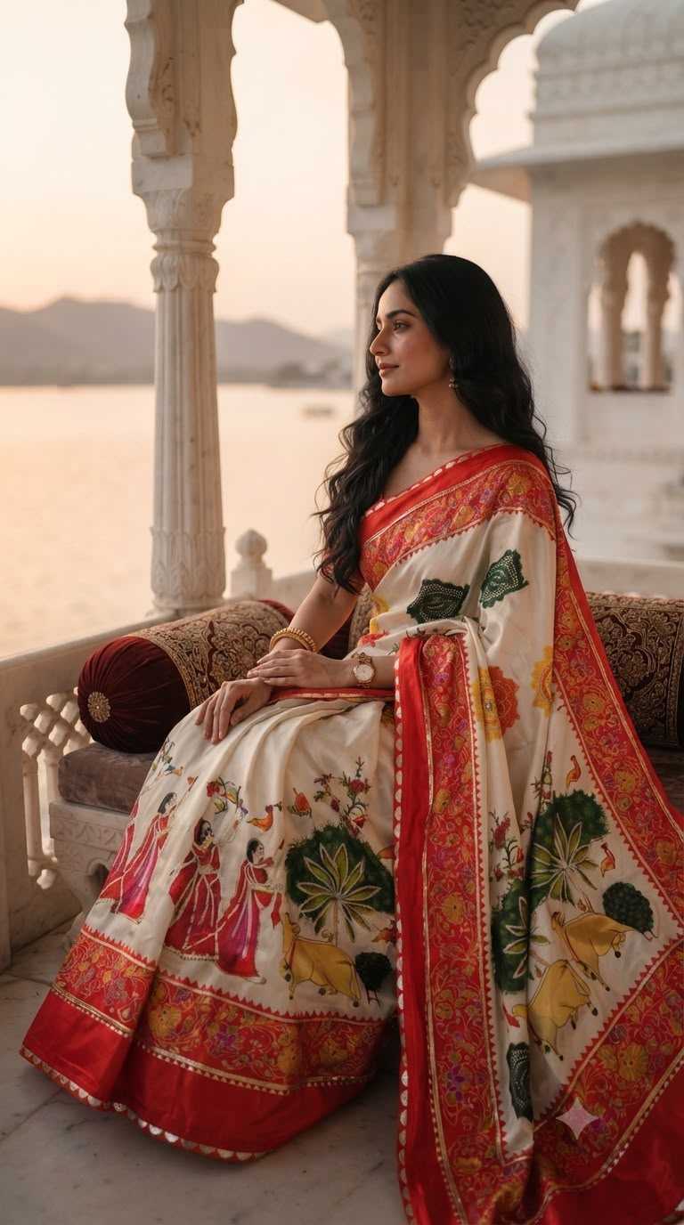 Chinon Printed Saree
