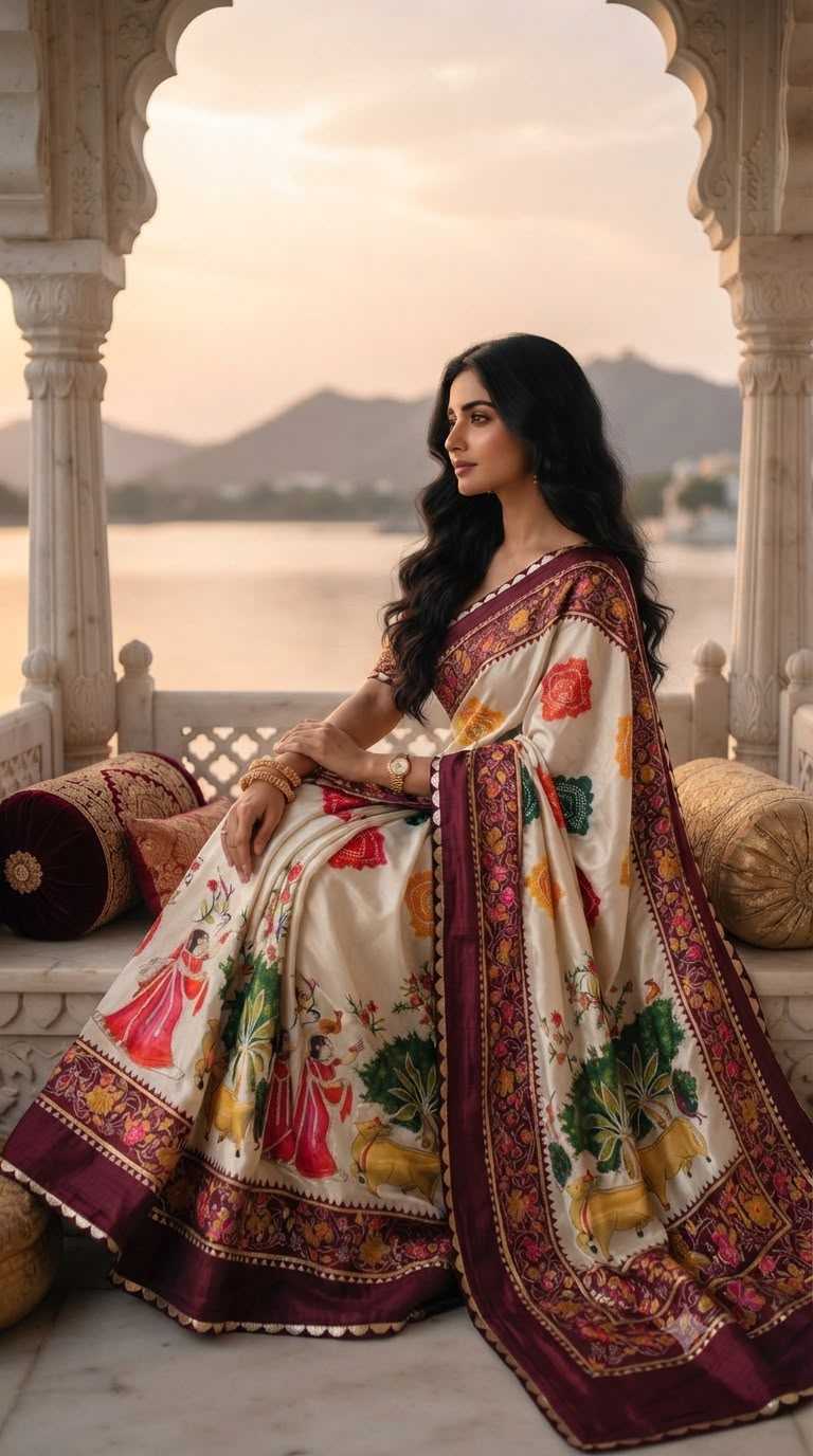 Chinon Printed Saree