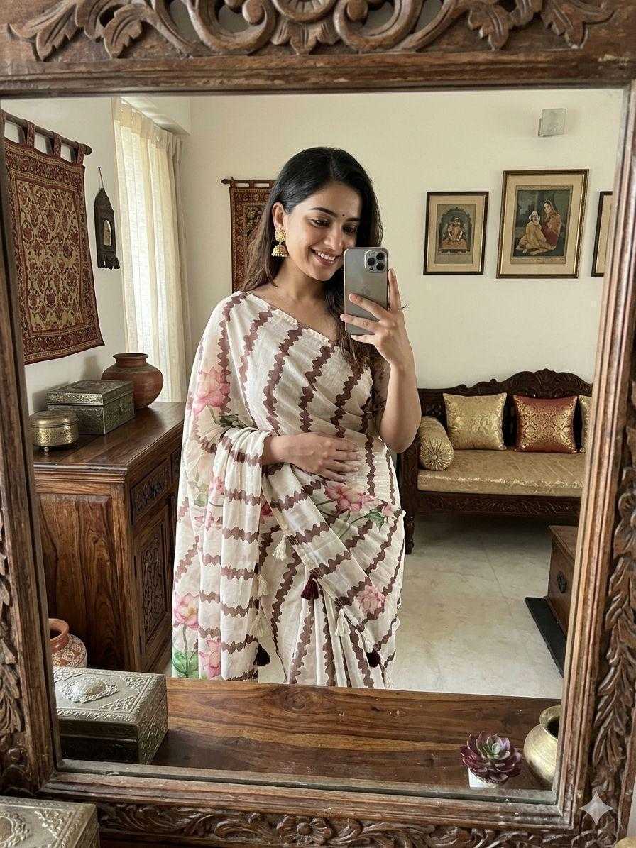 Mium Georgette Printed Saree