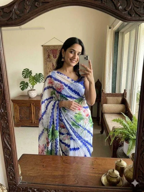 Mium Georgette Printed Saree
