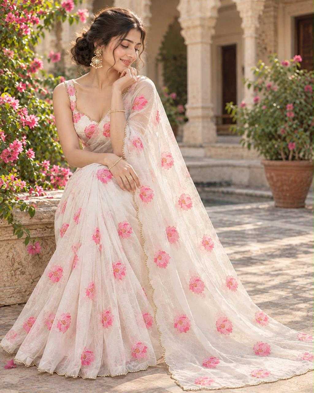 Pre Georgette Printed Saree
