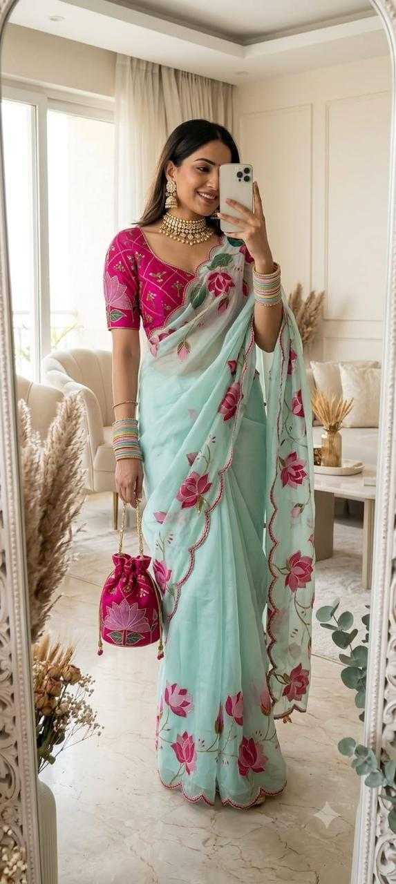 Pure Georgette Designer Saree