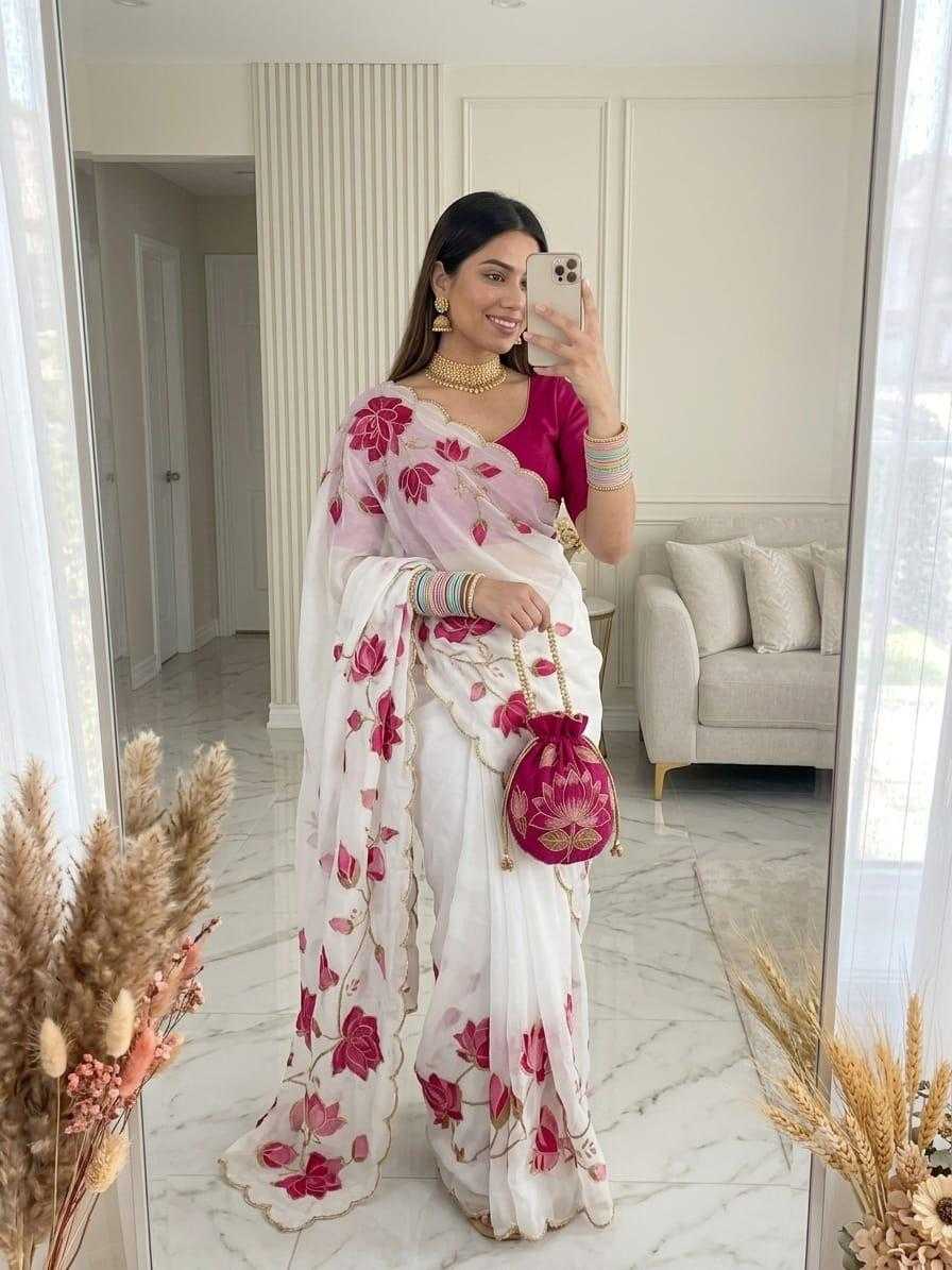 Pure Georgette Designer Saree